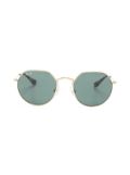 RAY-BAN JUNIOR tortoiseshell-detail round-frame sunglasses - Gold