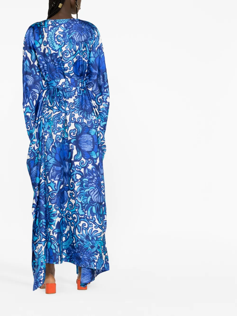 La DoubleJ graphicprint Silk Kaftan Farfetch