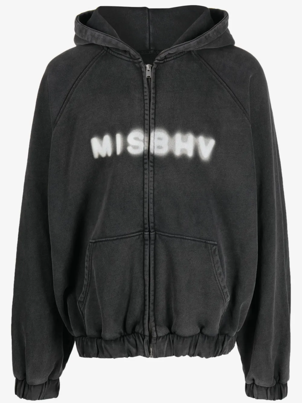 MISBHV 로고 프린트 후드 집업 | 블랙 | Image 1