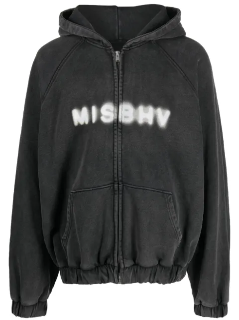 MISBHV logo-print zip-up hoodie