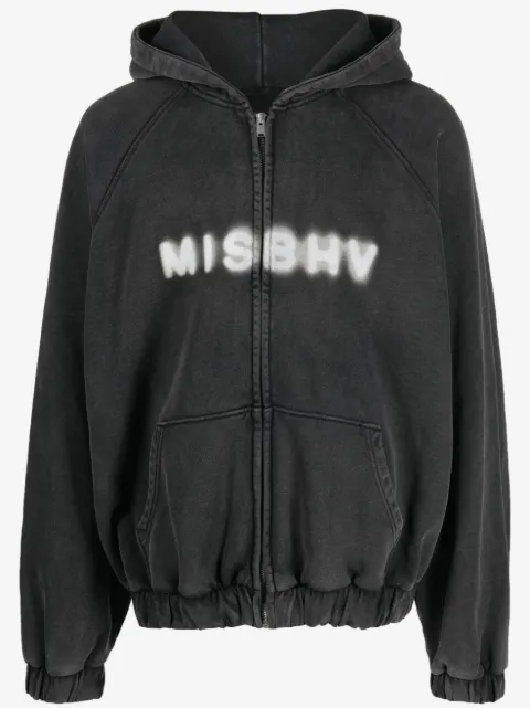 MISBHV hoodie con cierre y logo estampado