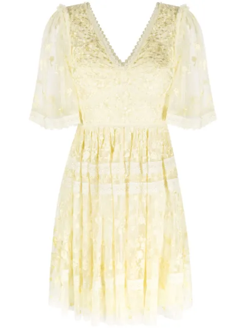 Needle & Thread Sweetheart lace minidress