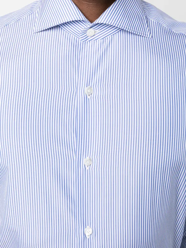 Finamore 1925 Napoli ストライプ シャツ | ブルー | FARFETCH JP