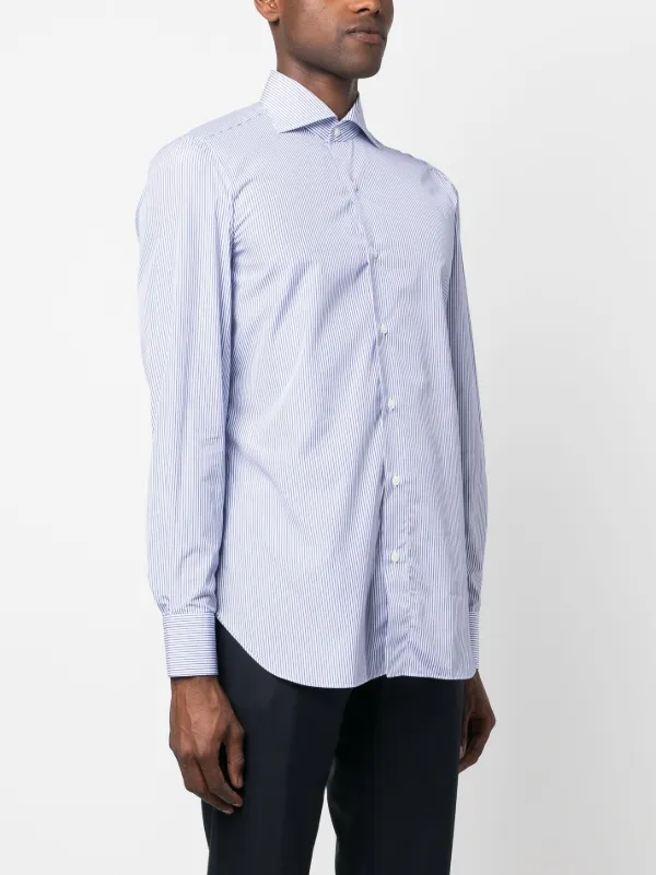 Finamore 1925 Napoli ストライプ シャツ | ブルー | FARFETCH JP