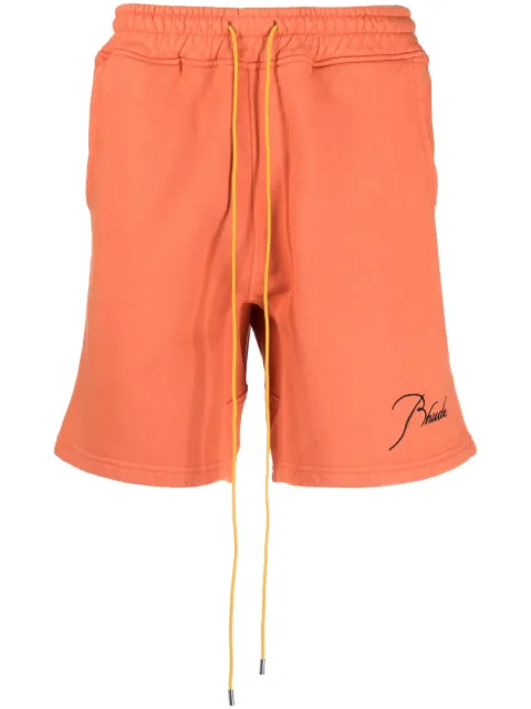 RHUDE shorts deportivos con logo bordado