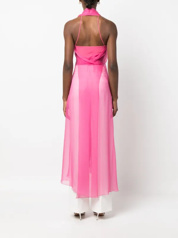ワンピースその他 Alberta Ferretti Long pink dress in shiny satin 29575130_58902689_600.jpg