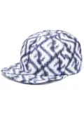 FENDI FF logo-print silk baseball cap - Blue