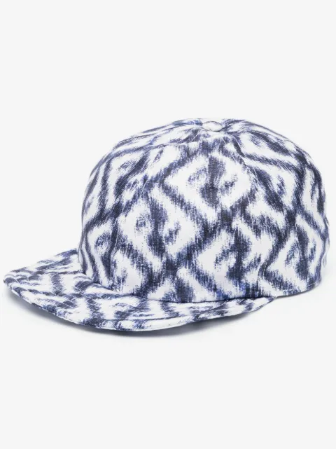 FENDI casquette en soie à logo FF imprimé