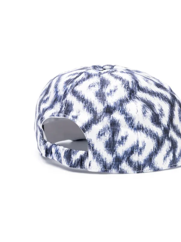 FENDI FF logo-print Silk Baseball Cap | Blue | FARFETCH