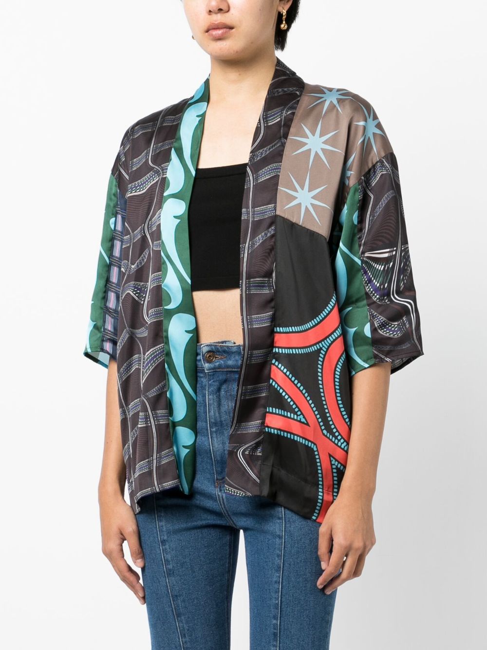 JNBY graphic-print fitted jacket Women