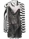 JNBY graphic-print panelled shirt - Black