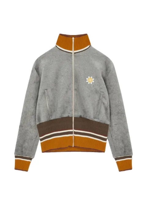 EGONlab. sunflower-embroidered zip jacket