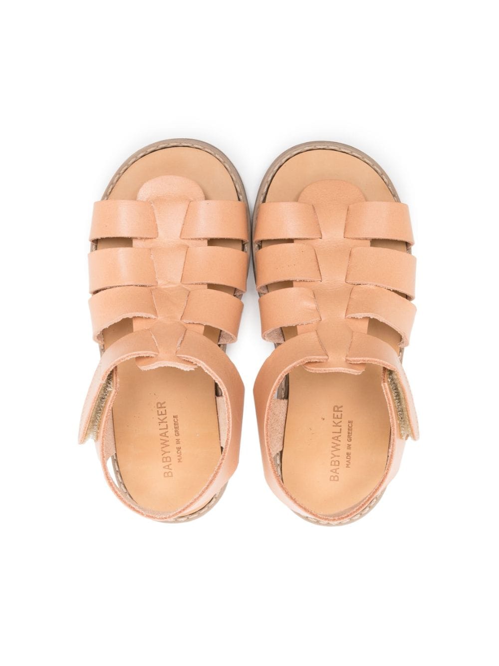 Shop Babywalker Caged Leather Sandals In Pink