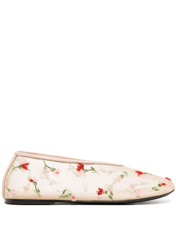 Gucci hot sale floral flats