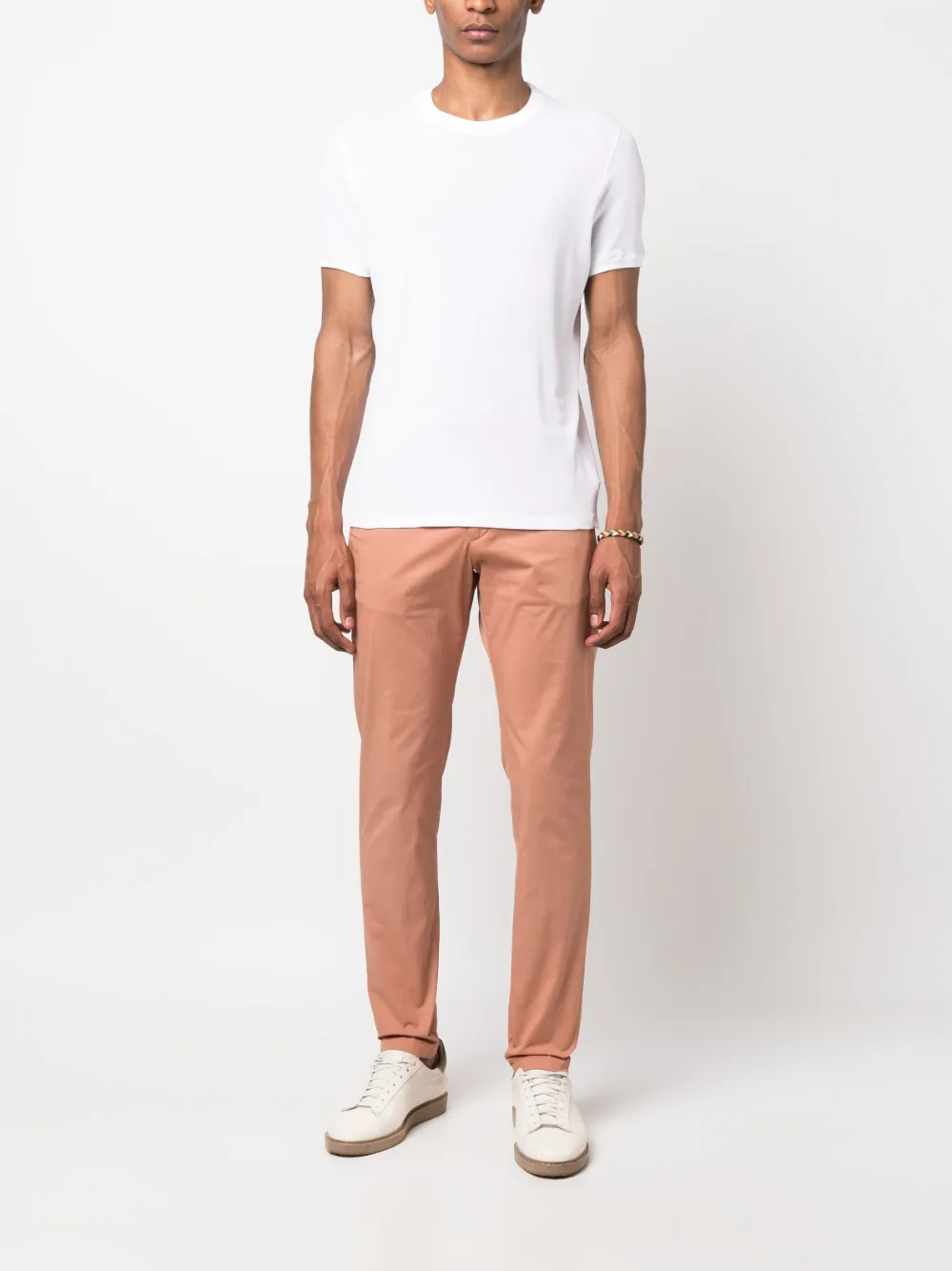 Zanone Fijngebreid T-shirt - Wit
