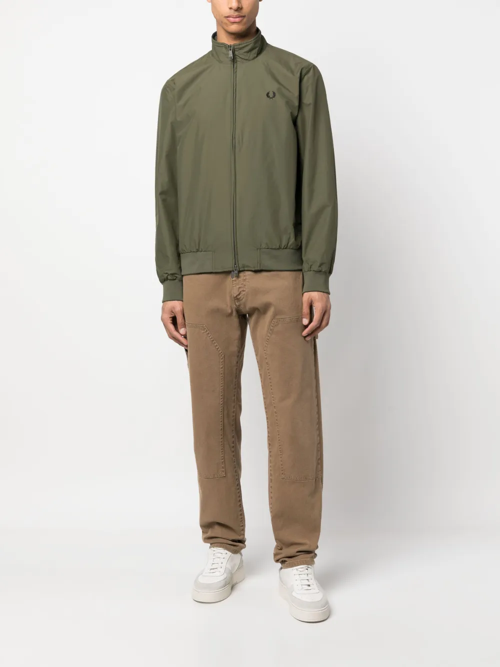 Fred Perry Jack met geborduurd logo - Groen