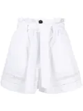 Lorena Antoniazzi belted cotton shorts - White