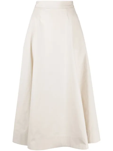 Lorena Antoniazzi pleated cotton midi skirt 