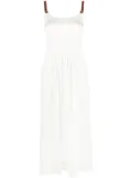 Lorena Antoniazzi flared sleeveless dress - Neutrals