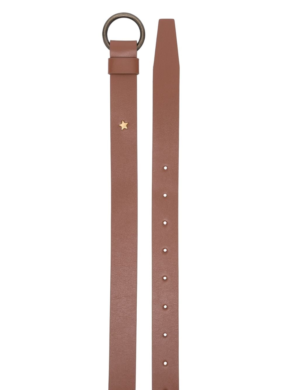 Shop Lorena Antoniazzi Star-embellished Leather Belt In Brown