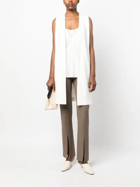 Lorena Antoniazzi sleeveless V-neck coat E2364GI04A4247 - 1