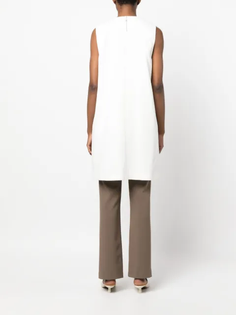 Lorena Antoniazzi sleeveless V-neck coat E2364GI04A4247 - 3