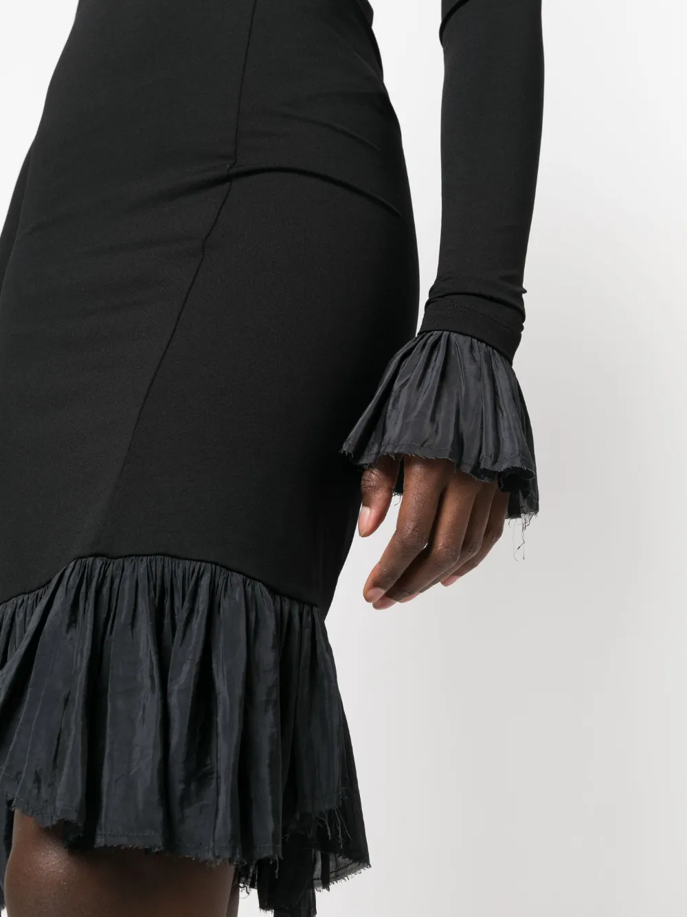 MM6 Maison Margiela off-shoulder flared-hem Dress - Farfetch