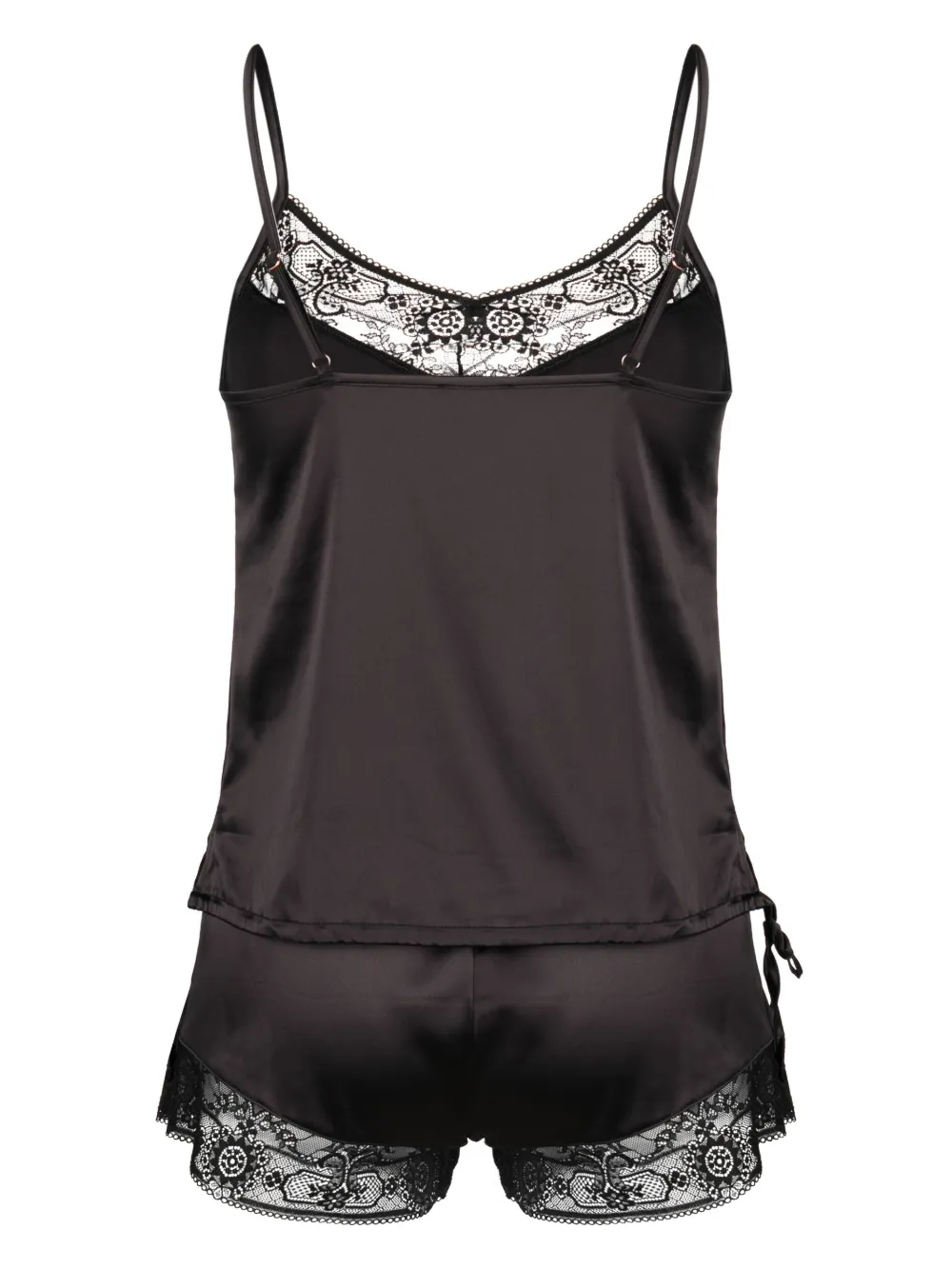 Emporio Armani Pyjama met kant - Zwart
