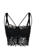 Versace floral lace corset - Black