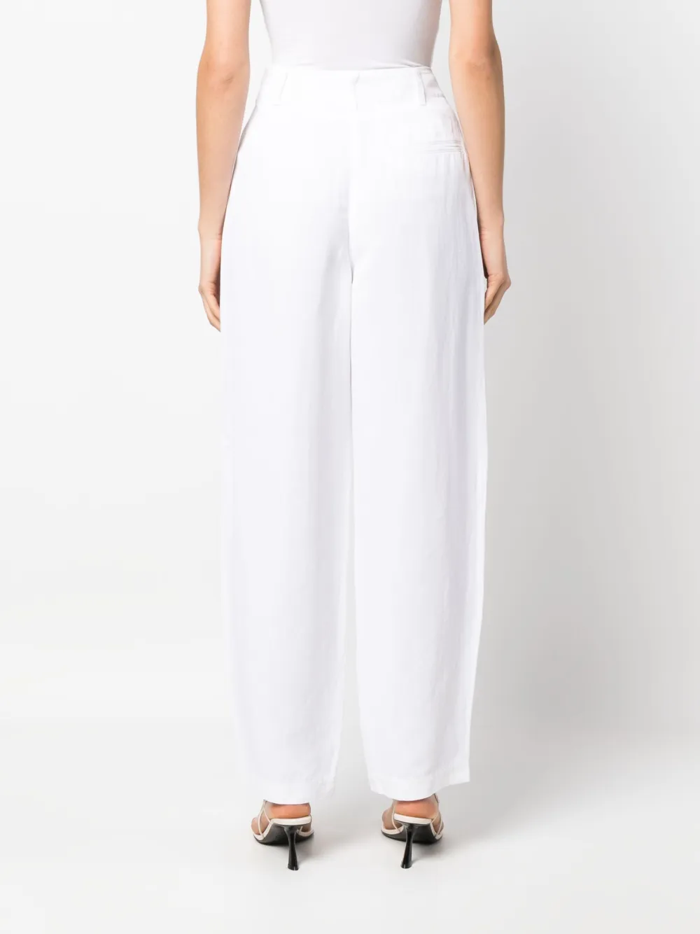 Emporio Armani Wide-leg Trousers In White