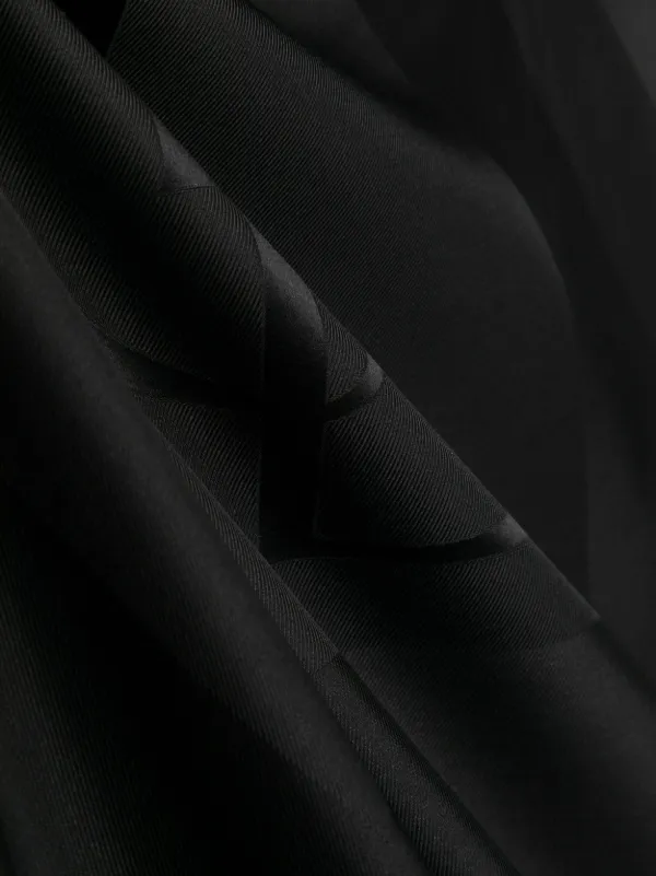 SAINT LAURENT ブラック シルクストール Saint Laurent シルクスカーフ | ブラック | FARFETCH JP