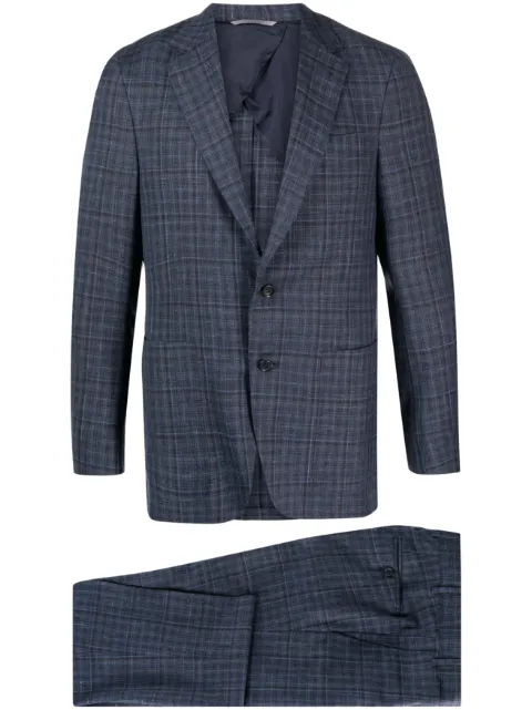 Canali traje con botones y motivo de cuadros