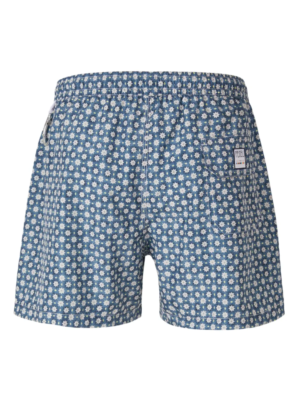 Fedeli floral-print swim shorts - Blauw