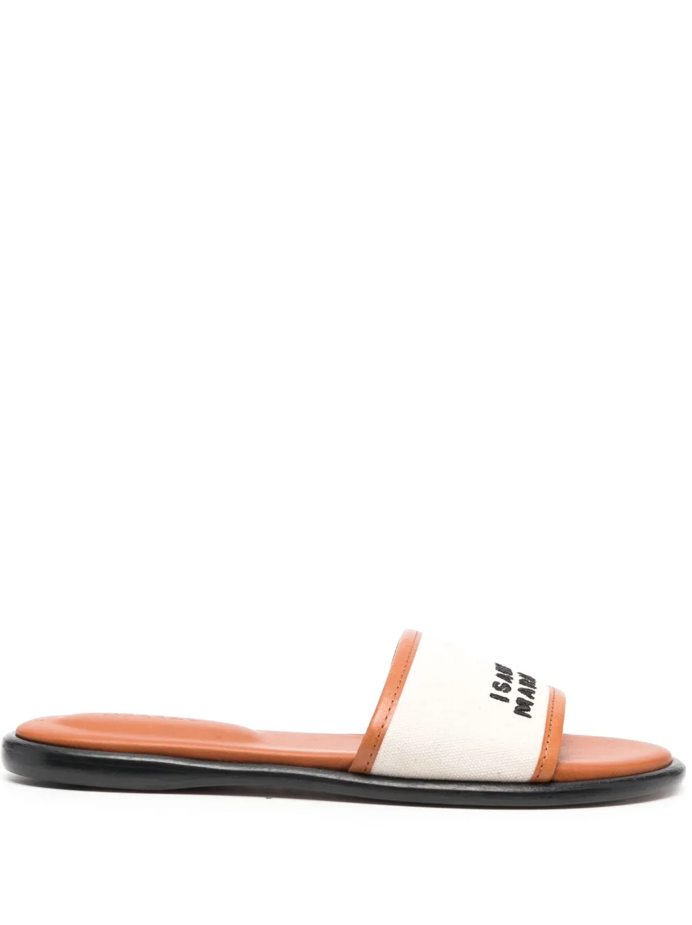 Isabel Marant Vikee Leather-trimmed Canvas Sandals In Beige