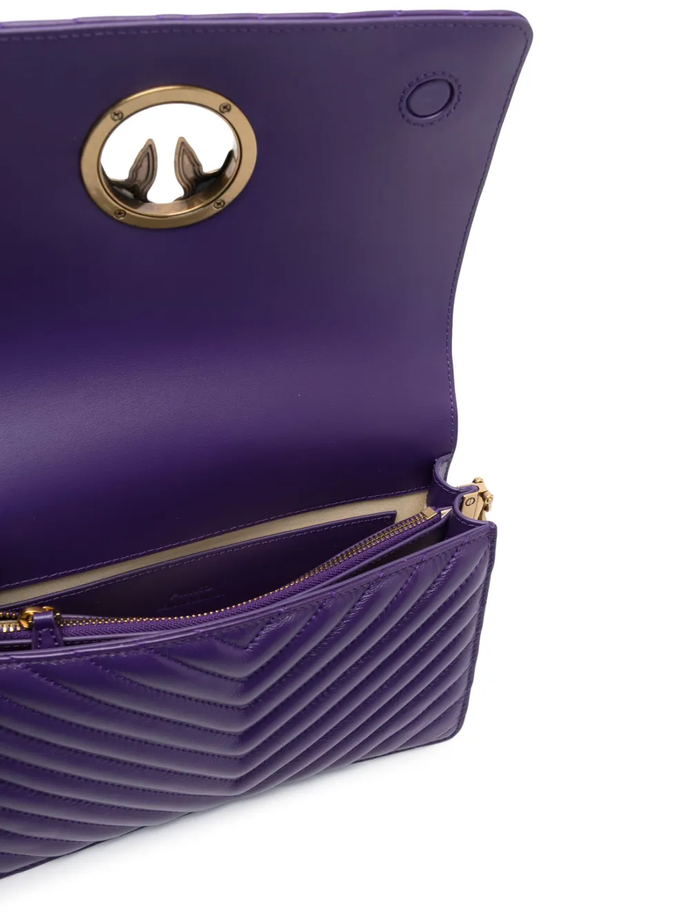 PINKO logoplaque Quilted Leather Shoulder Bag Farfetch