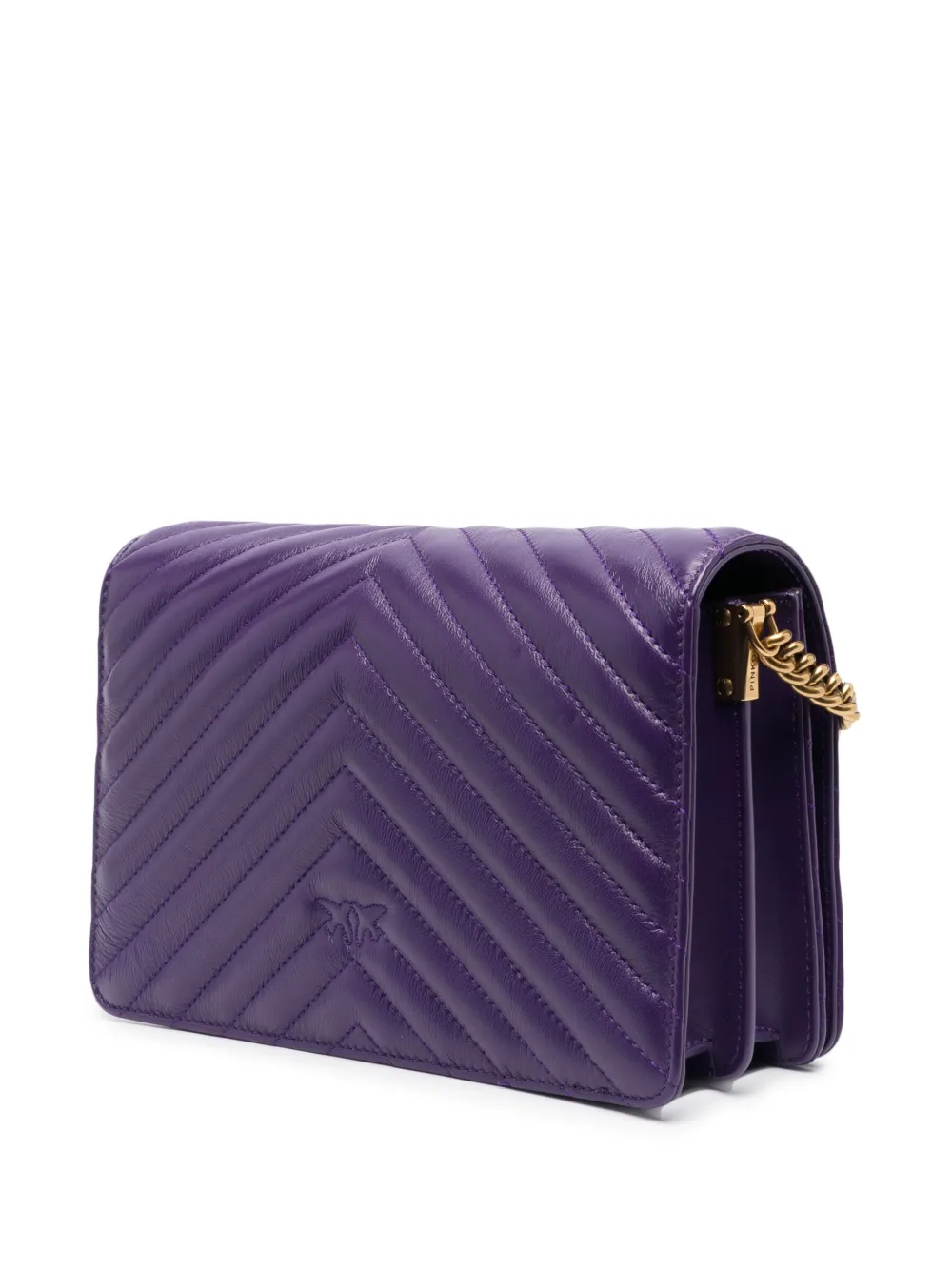 PINKO logoplaque Quilted Leather Shoulder Bag Farfetch