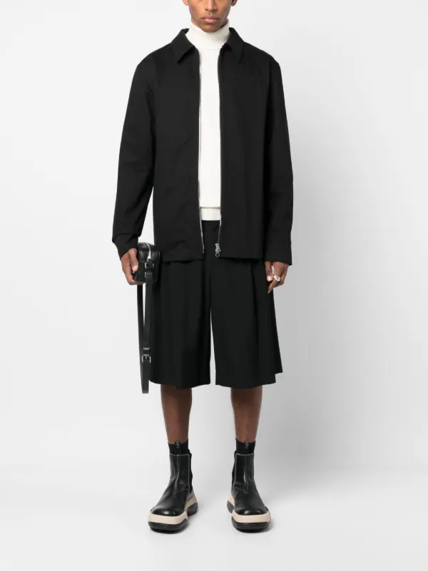 JIL SANDER Zip Shirt Jacket Black 4