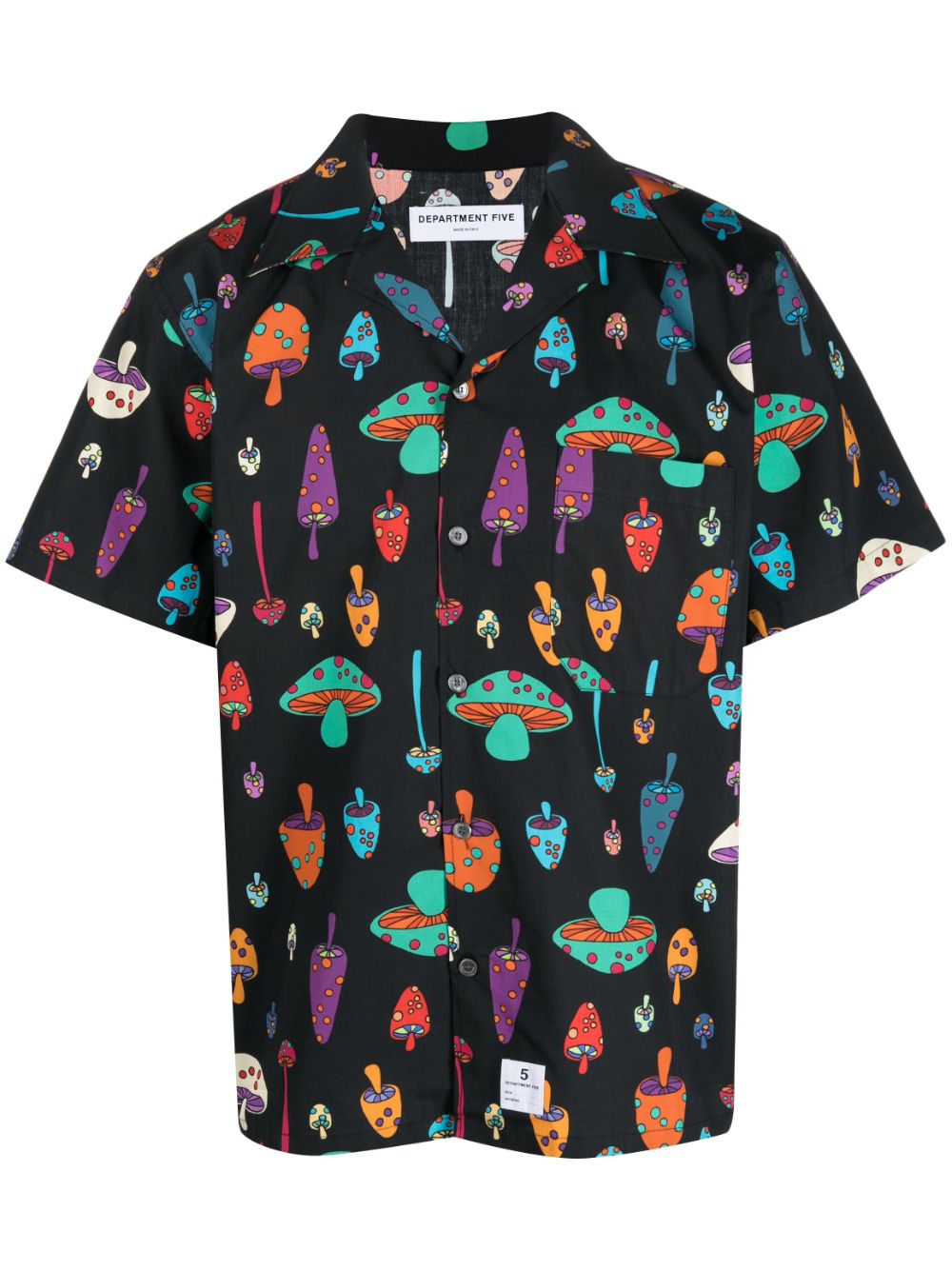 Department 5 graphic-print cotton shirt - Black