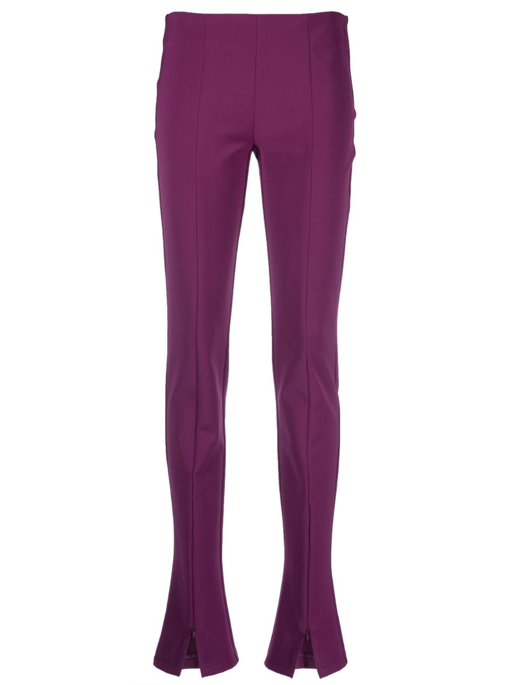 SPORTMAX ZIP-DETAIL STRETCH FLARED TROUSERS