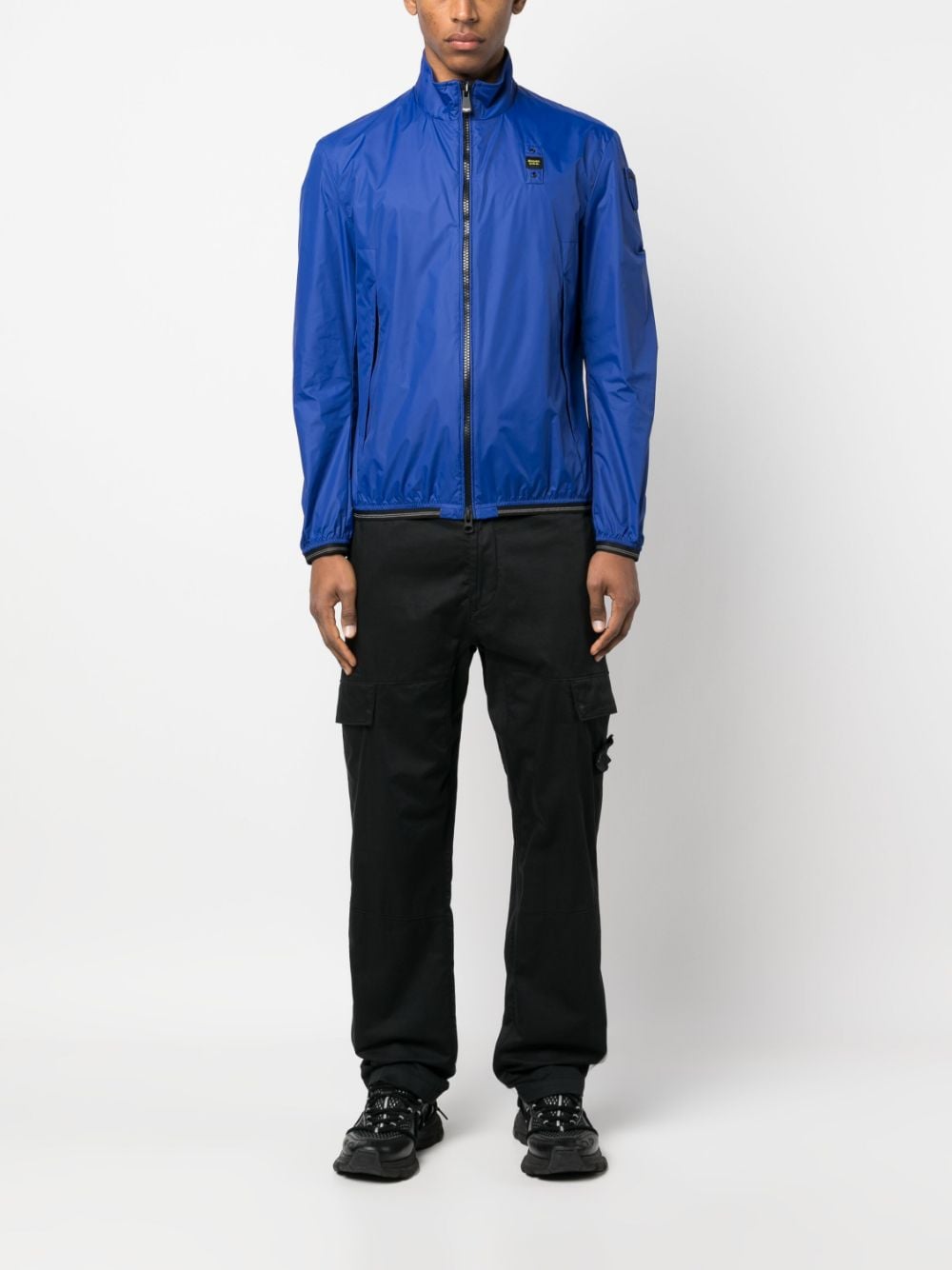 Shop Blauer Logo-patch Zip-fastening Jacket In Blue
