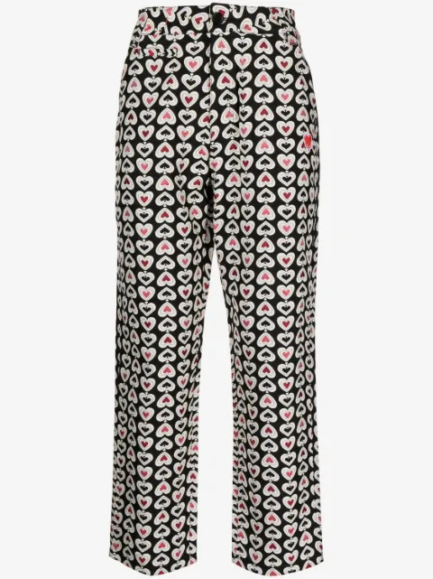CLOT graphic-print straight-leg trousers 