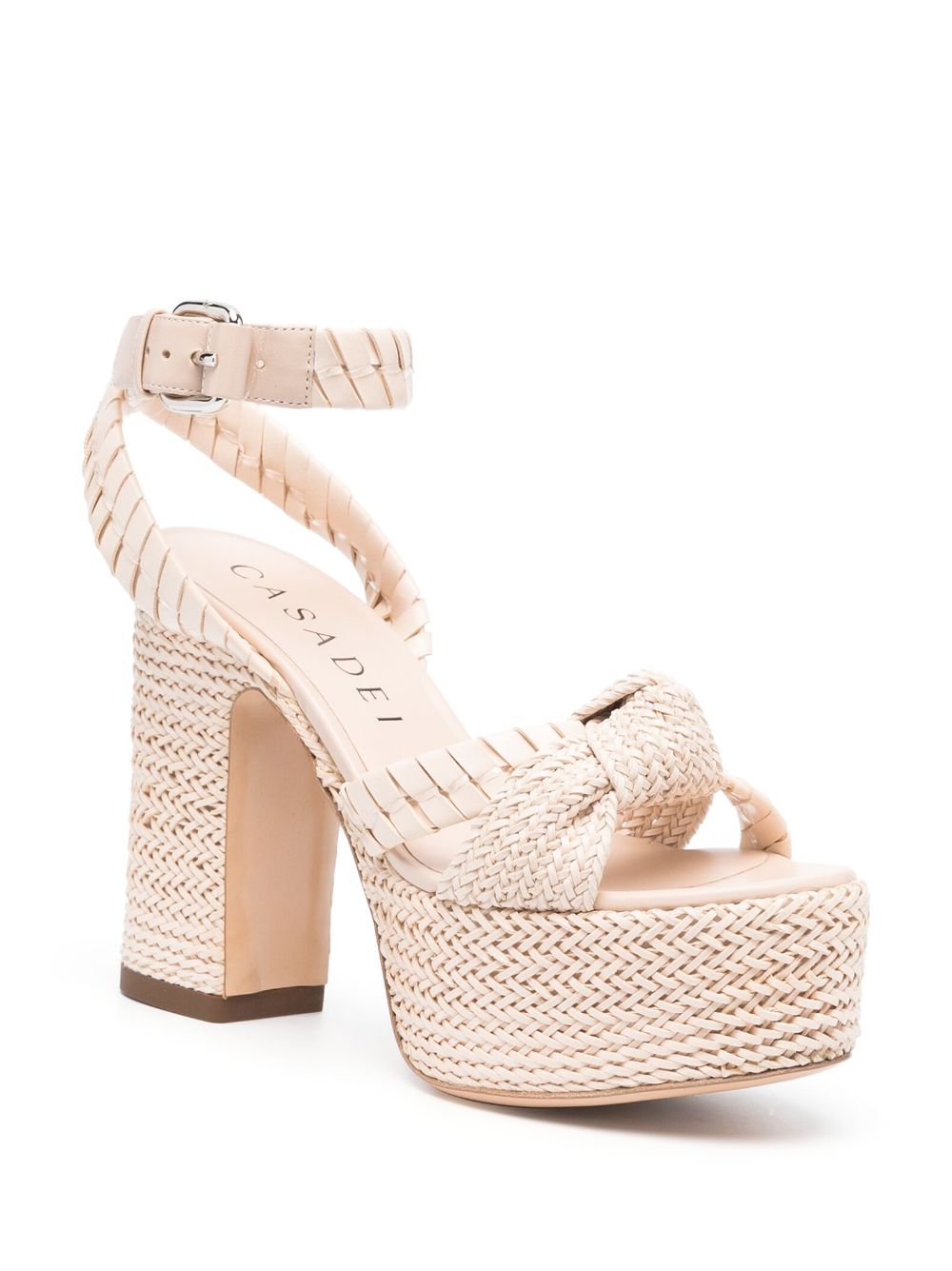 Casadei Sandalen met geknoopt detail - Beige