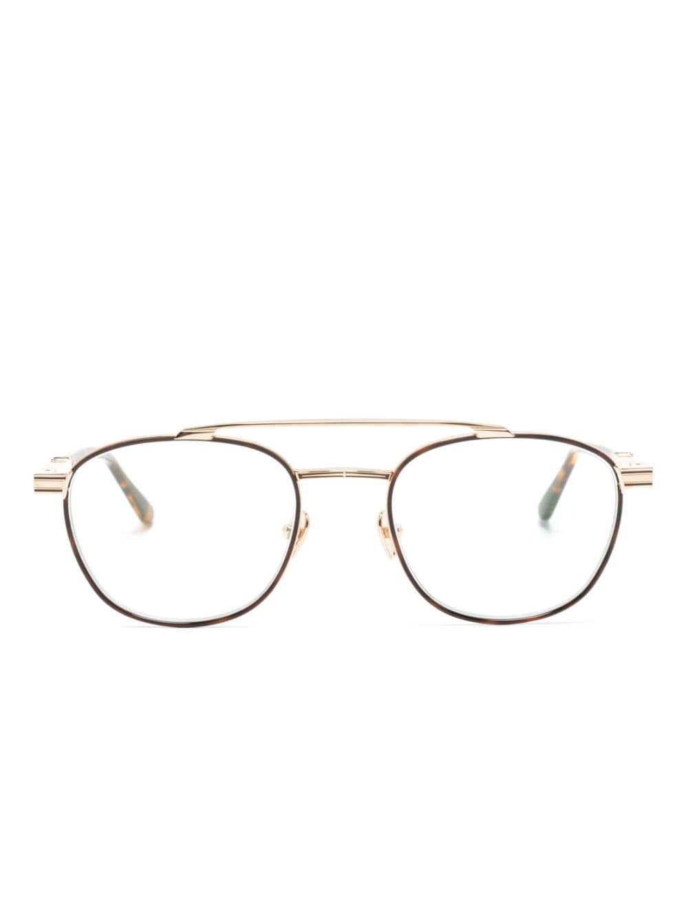 Leisure Society Melvyn Pilot -frame Glasses In Gold