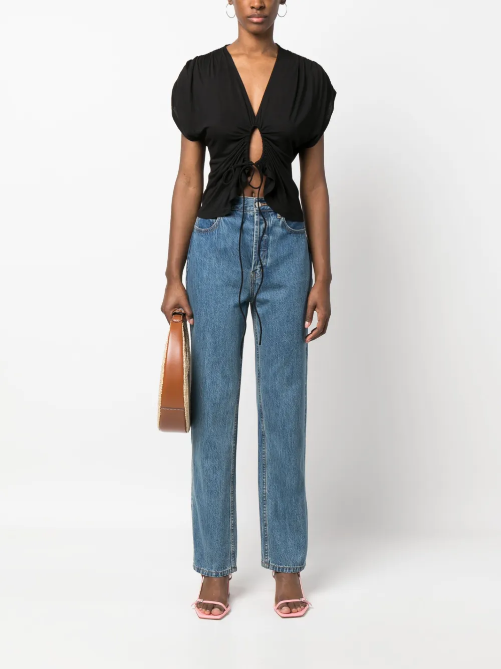 PINKO Uitgesneden blouse - Zwart