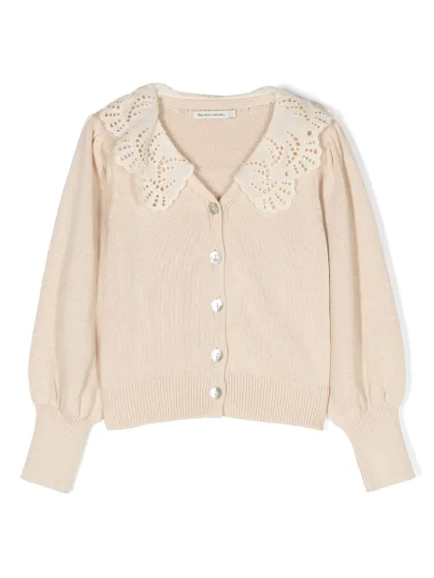 THE NEW SOCIETY Venera lace-collar knitted cardigan 