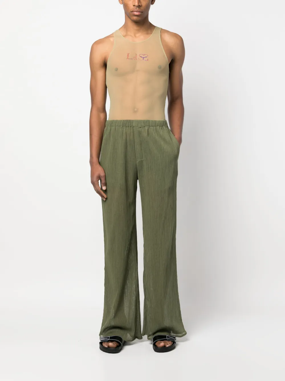 Ludovic de Saint Sernin Doorzichtige tanktop - Groen