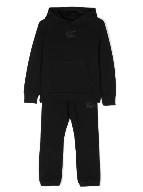 Nike Kids logo-patch cotton-blend tracksuit