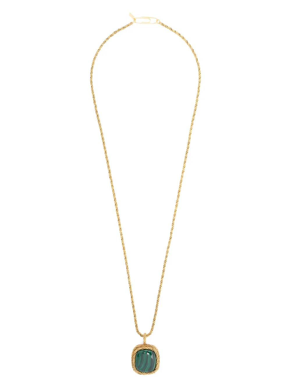 Aurelie Bidermann Miki Malachite-stone Necklace In Gold