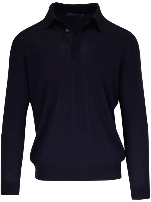 Kiton polo en laine - Bleu - Kiton - Modalova