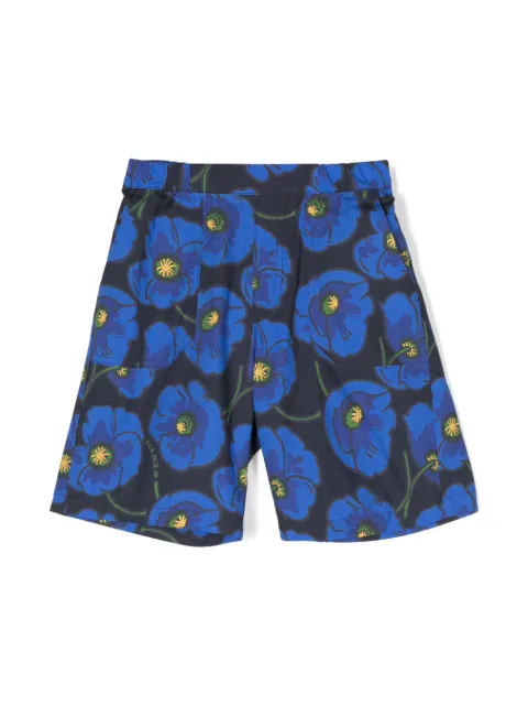 Kenzo Kids floral-print cotton shorts